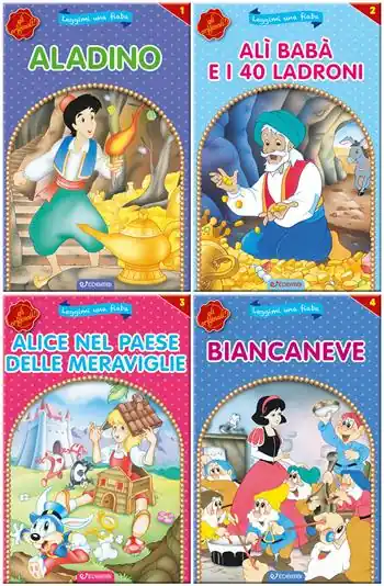 Seizoensaanbieding Aladino-Alì Babà e i 40 ladroni-Alice nel paese delle meraviglie-Biancaneve. Leggimi una fiaba. Ediz. illustrata