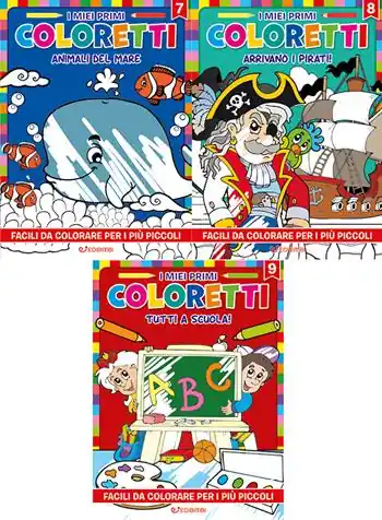 Exclusieve Aanbieding I miei primi coloretti. Ediz. illustrata. Vol. 7-9 Animali del mare-Arrivano i pirati-Tutti a scuola!