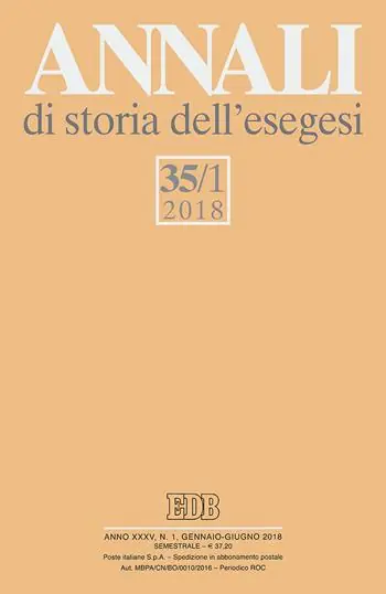 Annali di storia dell‘esegesi (2018). Vol. 35/1 Merkproduct