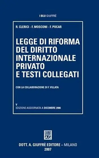 Legge di riforma del diritto internazionale privato e testi collegati Finale Uitverkoop