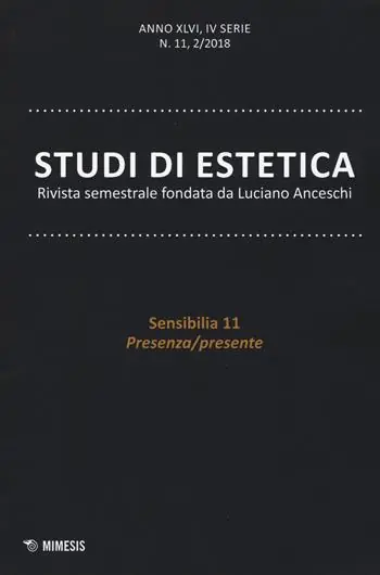 Gereduceerde Prijs Studi di estetica (2018). Vol. 2 Sensibilia 11. Presenza/presente.